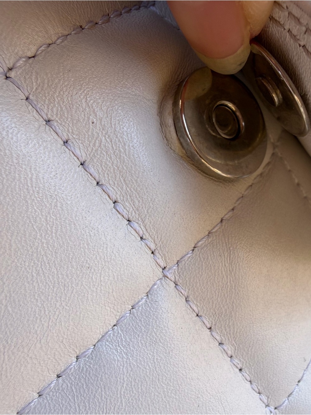 Burberry White Quilted hobo Shoulder Bag with Silver Hardware*Read Description - Picture 8 of 16
